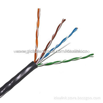 4 Twisted-pair Cat5e UTP LAN Cable with CE/RoHS Mark, 1,000ft Length